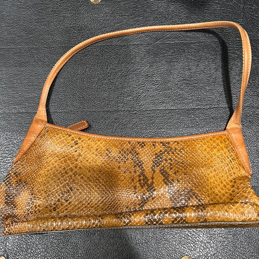 Maxx New York Snakeskin Camel Bag
